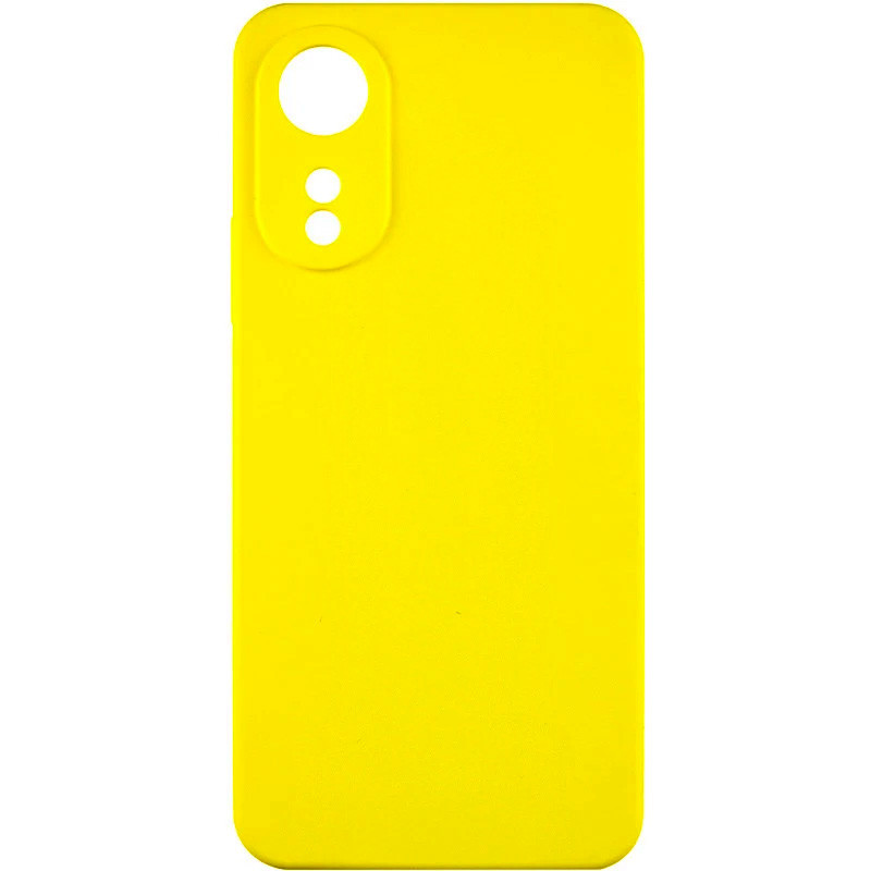 Чохол TPU GETMAN Liquid Silk Full Camera на Oppo A78 4G (Жовтий / Flash)