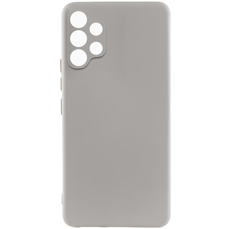 Чехол TPU GETMAN Liquid Silk Full Camera для Samsung Galaxy A32 4G (Серый / Lavender)
