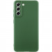 Чохол TPU GETMAN Liquid Silk Full Camera на Samsung Galaxy S22+ (Зелений / Dark green)