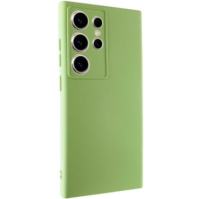 Фото Чохол TPU GETMAN Liquid Silk Full Camera на Samsung Galaxy S24 Ultra (Зелений / Pistachio) на vchehle.ua