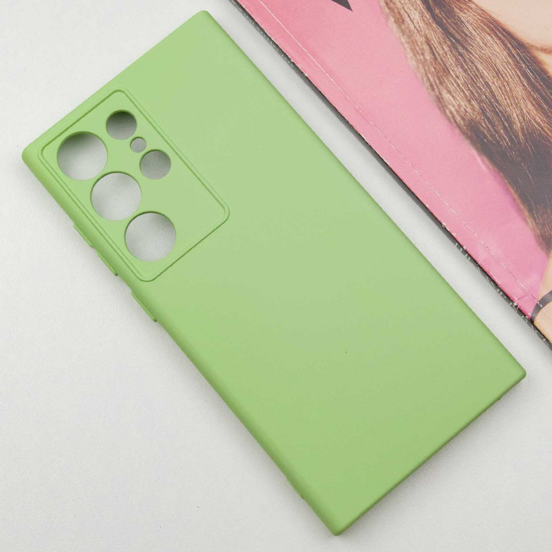Фото Чохол TPU GETMAN Liquid Silk Full Camera на Samsung Galaxy S24 Ultra (Зелений / Pistachio) в маназині vchehle.ua