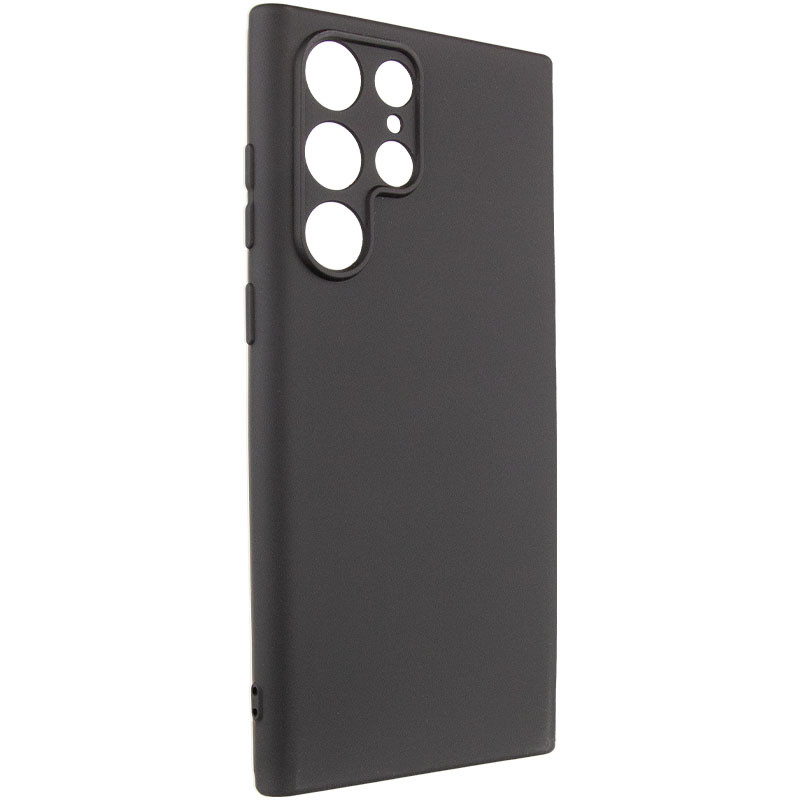 Чехол TPU GETMAN Liquid Silk Full Camera для Samsung Galaxy S24 Ultra (Черный / Black)