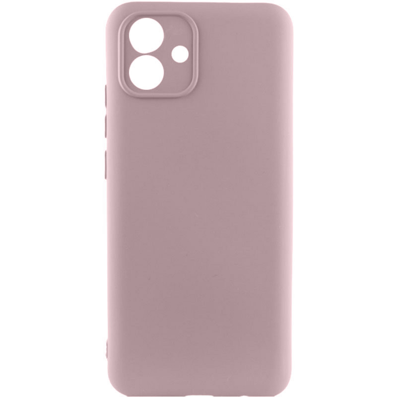 Чехол TPU GETMAN Liquid Silk Full Camera для Samsung Galaxy A05 (Серый / Lavender)