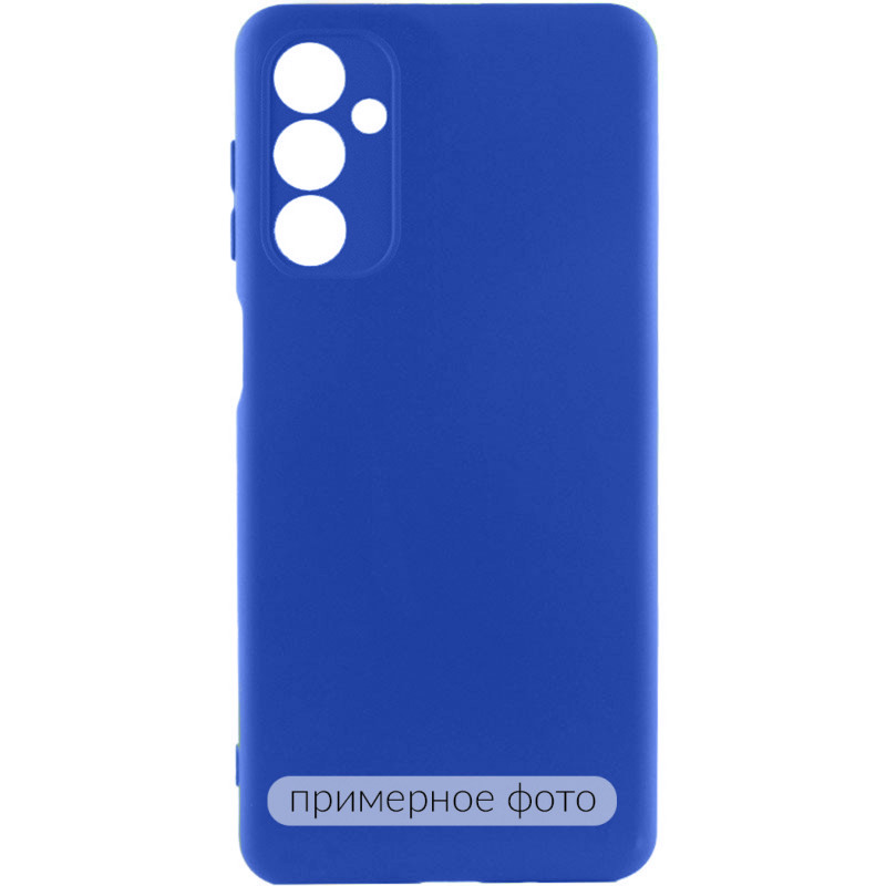Чехол TPU GETMAN Liquid Silk Full Camera для Samsung Galaxy A32 4G (Синий / Deep navy)