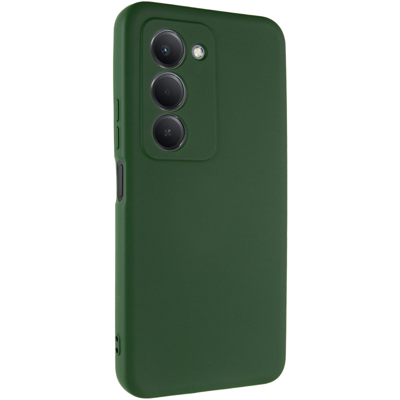 Чехол TPU GETMAN Liquid Silk Full Camera для Xiaomi Redmi 15 (Global) (Зеленый / Dark green)