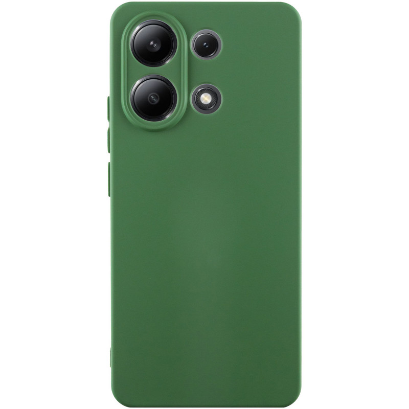 Чехол TPU GETMAN Liquid Silk Full Camera для Xiaomi Redmi Note 13 4G (Зеленый / Dark green)