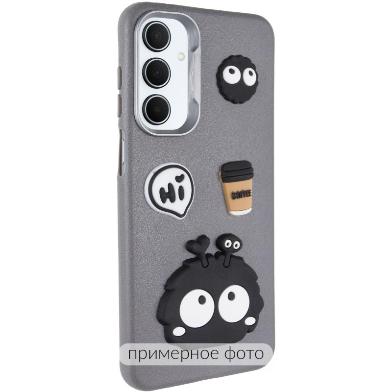 Чехол TPU Leather Toys для Motorola Moto G05 (Monster / Grey)