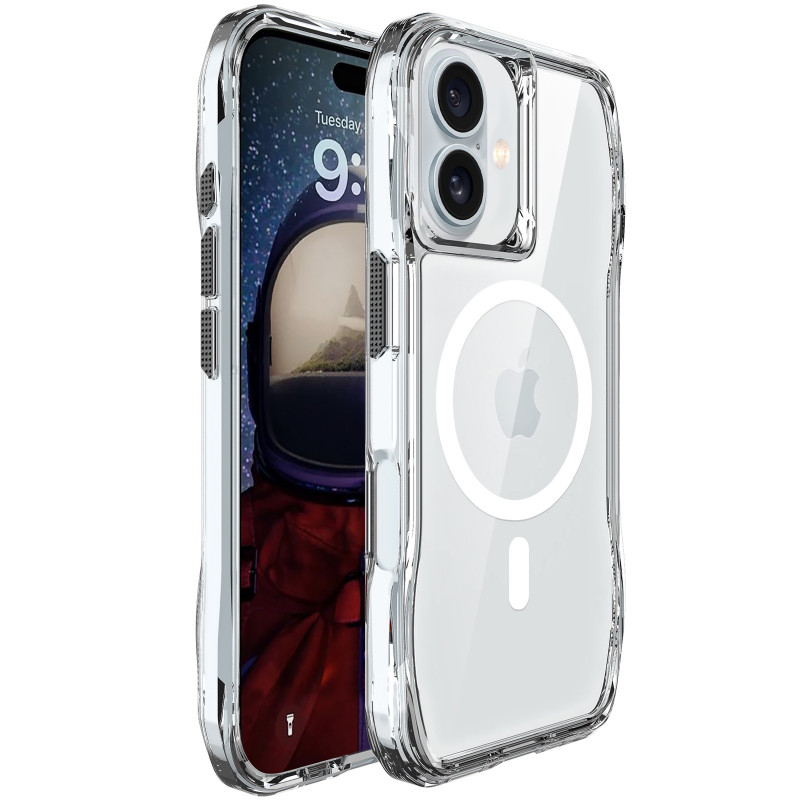 Чохол TPU Octagon with Magnetic Safe на Apple iPhone 17 (6.3") (Clear)