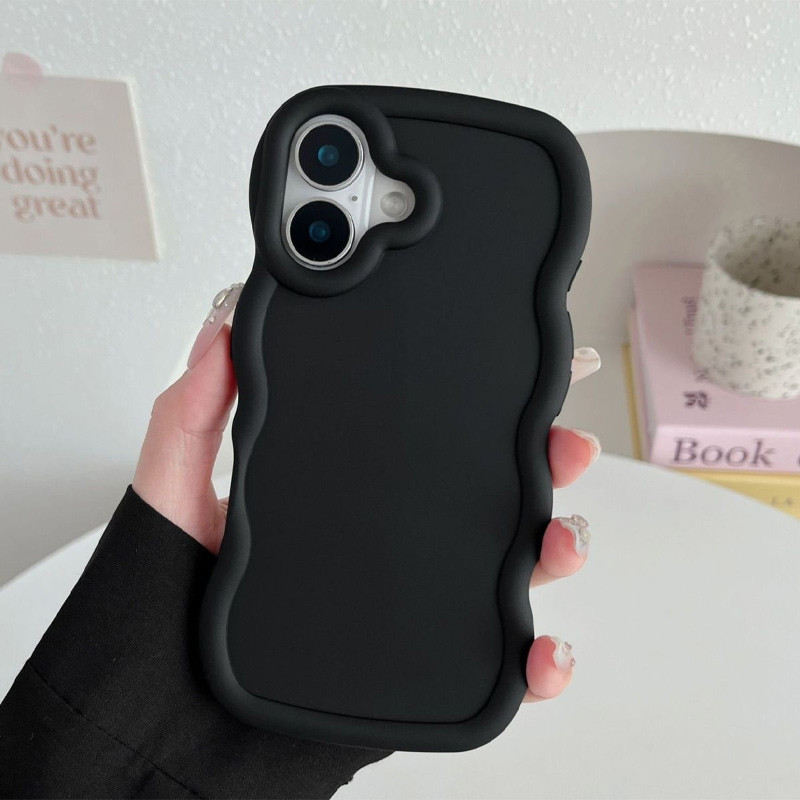 Фото Чехол TPU Ripple для Apple iPhone 16 Plus (6.7") (Black) на vchehle.ua