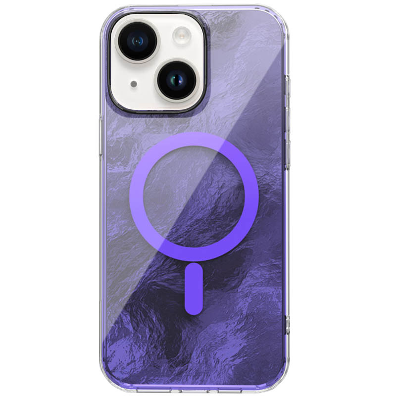 Чохол TPU Shiny Mountain Magnetic Fit на Apple iPhone 15 (6.1") (Purple)