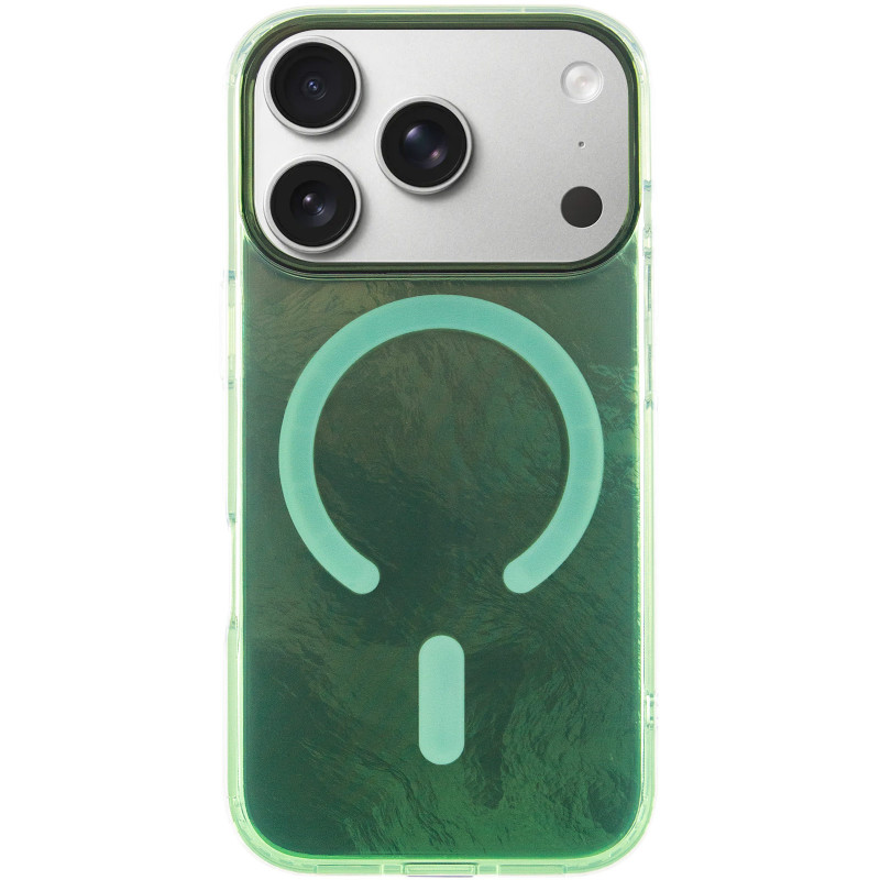 Фото Чехол TPU Shiny Mountain Magnetic Fit для Apple iPhone 17 Pro (6.3") (Green) на vchehle.ua
