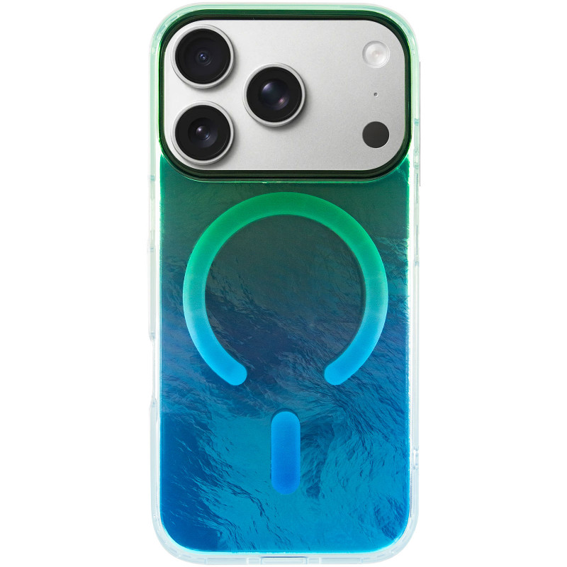 Фото Чехол TPU Shiny Mountain Magnetic Fit для Apple iPhone 17 Pro (6.3") (Green / Blue) на vchehle.ua