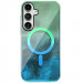 Чохол TPU Shiny Mountain Magnetic Fit на Samsung Galaxy S24 FE (Green / Blue)