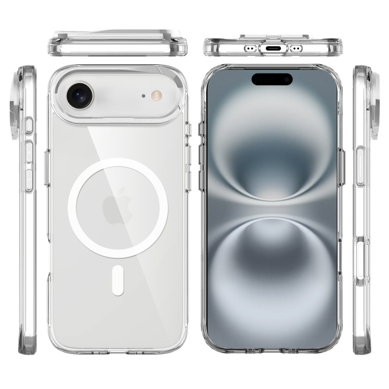 Чехол TPU Space Case Apex with Magnetic Safe для Apple iPhone 17 Air (6.5") (Silver) в магазине vchehle.ua