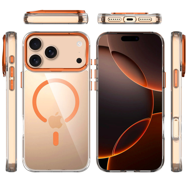 Фото Чохол TPU Space Case Apex with Magnetic Safe на Apple iPhone 17 Pro Max (6.9") (Papaya) в маназині vchehle.ua