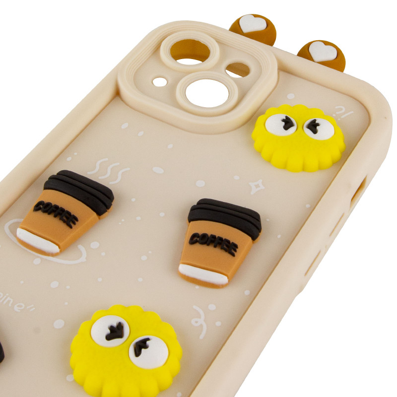 Чехол TPU Toys Case with Ears для Apple iPhone 14 (6.1") (Sand) в магазине vchehle.ua