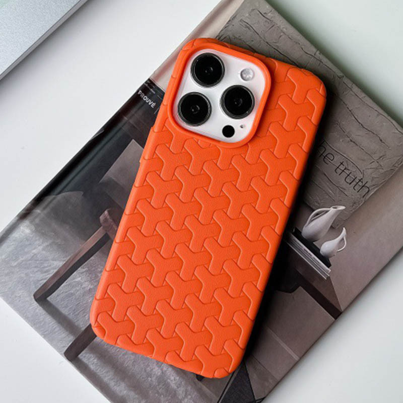 Чохол TPU Weaving на Apple iPhone 15 Pro (6.1") (Orange) в магазині vchehle.ua