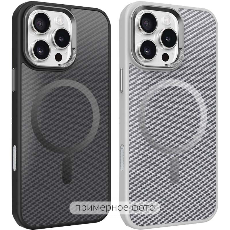 Чехол TPU+PC Carbon Mirage with Magnetic safe для Apple iPhone 16 (6.1")