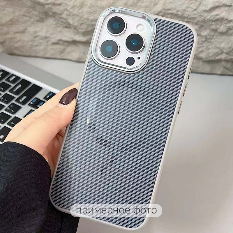 Фото Чехол TPU+PC Carbon Mirage with Magnetic safe для Apple iPhone 16 (6.1") (Grey) на vchehle.ua