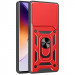 Фото Ударопрочный чехол Ummi Camshield Serge Ring для Xiaomi Poco M7 Pro 5G (Красный / Red) в магазине vchehle.ua