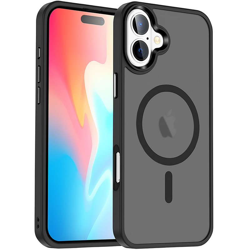 Чехол Ummi Colorful with Magnetic Safe для Apple iPhone 16 Plus (6.7") (Черный / Black)