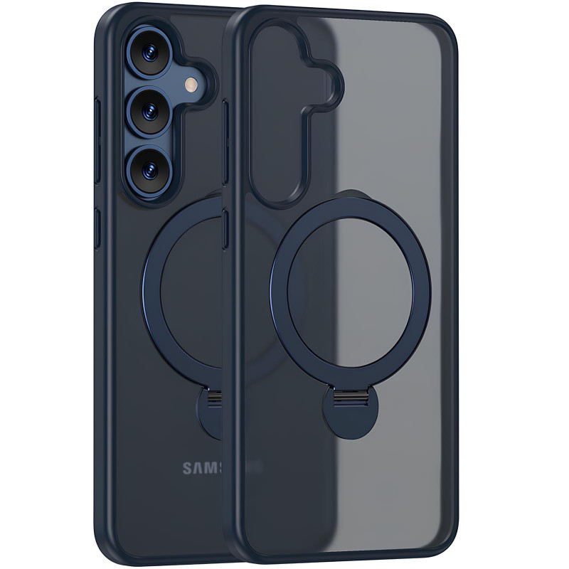 Чохол Ummi Colorful with Magnetic Safe HQ Ring на Samsung Galaxy S25 (Dark Blue)