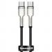 Дата кабель Baseus Cafule Metal Type-C to Type-C 100W (2m) (CATJK-D) (Черный)