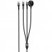Фото Дата кабель Hoco CW64 3in1 Type-C to iWatch/Lightning/Type-C 15W (1.2m) (Black) в магазине vchehle.ua