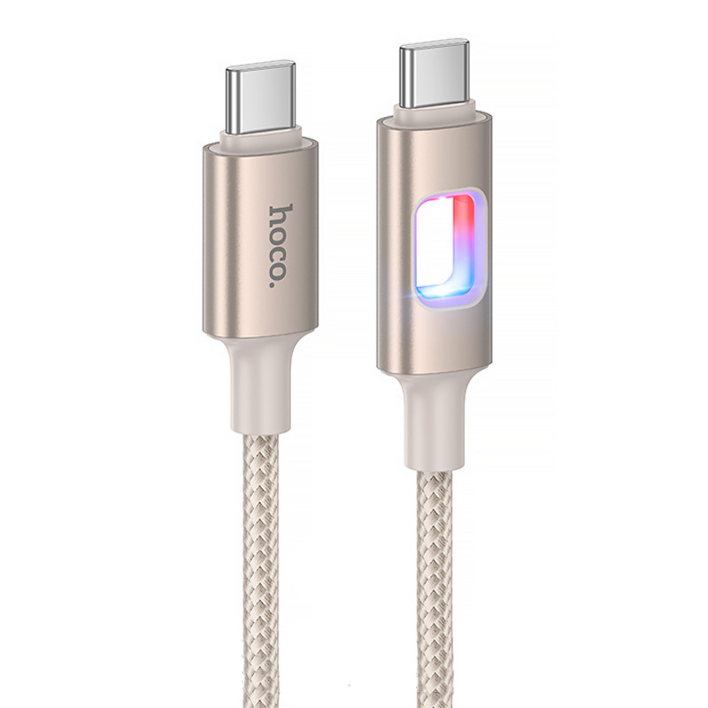 Дата кабель Hoco U144 New Type-C to Type-C 60W (1.2m) (Gold)