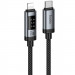 Дата кабель Hoco U148 Lord with display Type-C to Lightning 27W (1.2m) (Black)