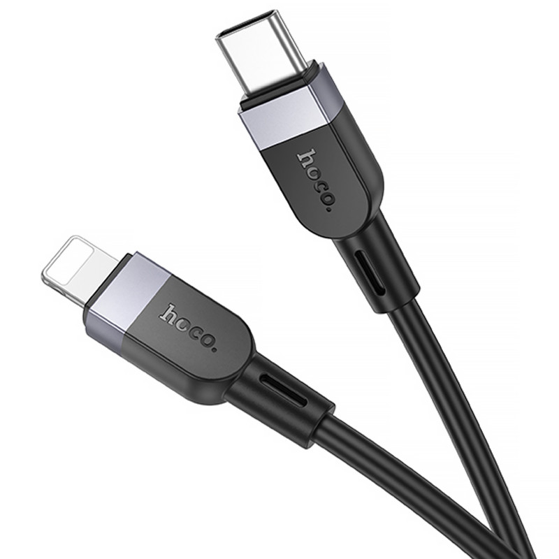 Фото Дата кабель Hoco X109 Energy silicone Type-C to Lightning (2m) (Black) в маназині vchehle.ua