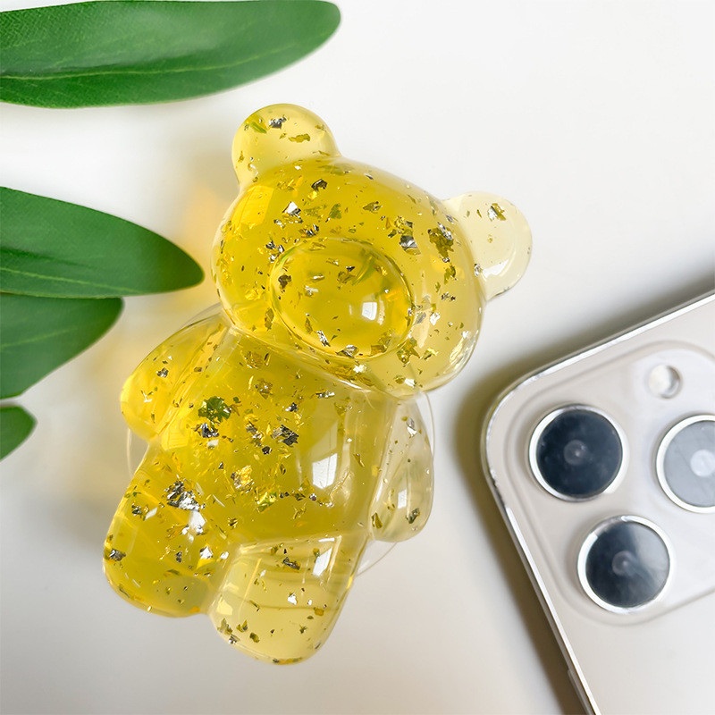 Фото Держатель для телефона Popsocket Big Bear Shimmer (Yellow) на vchehle.ua