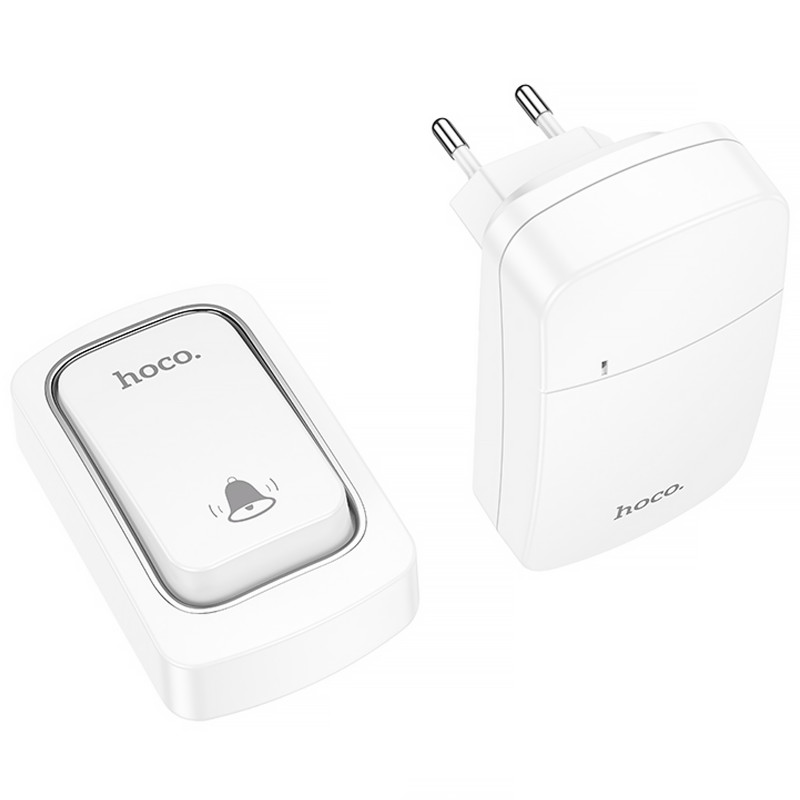 Фото Дверний дзвінок Hoco HI26 EcoBell self-powered wireless doorbell (White) на vchehle.ua
