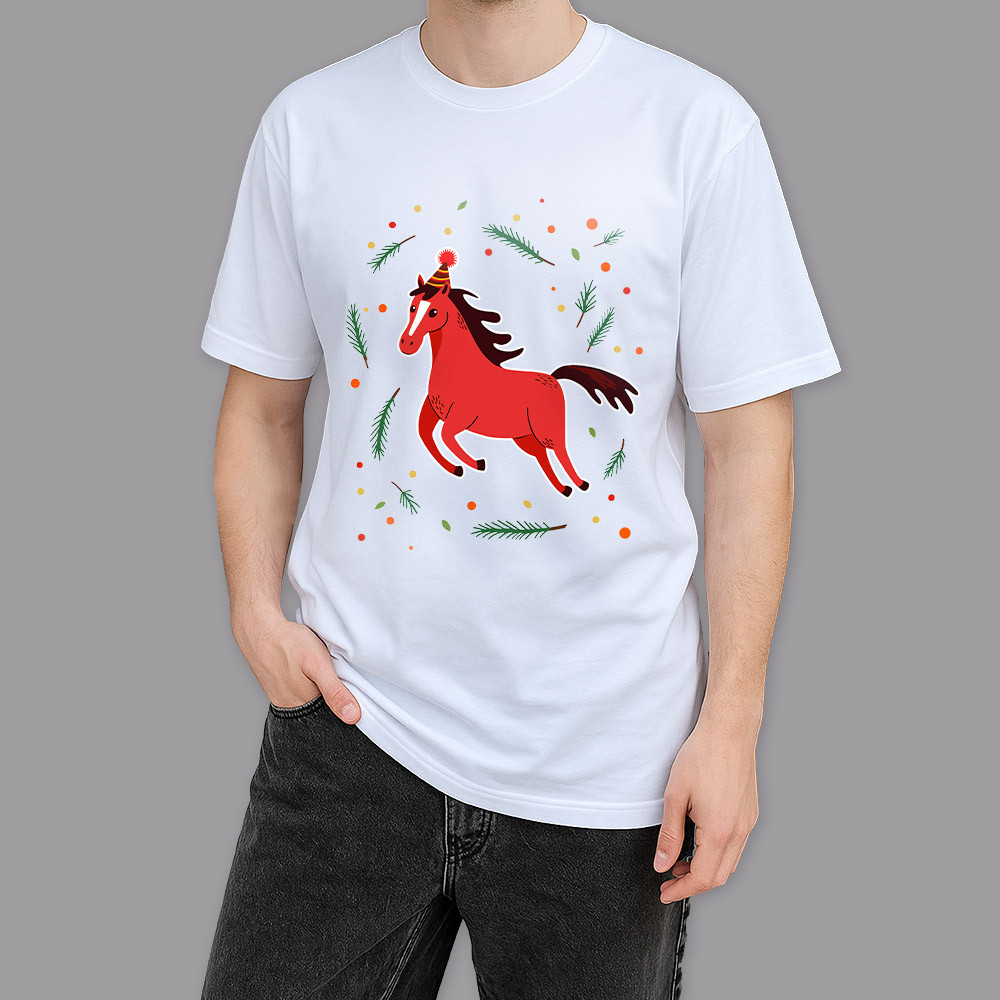 Фото Футболка белая Funny red horse на vchehle.ua
