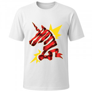 Футболка белая Red horse ribbon