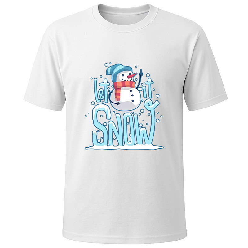 Футболка белая Let it snow (XL)