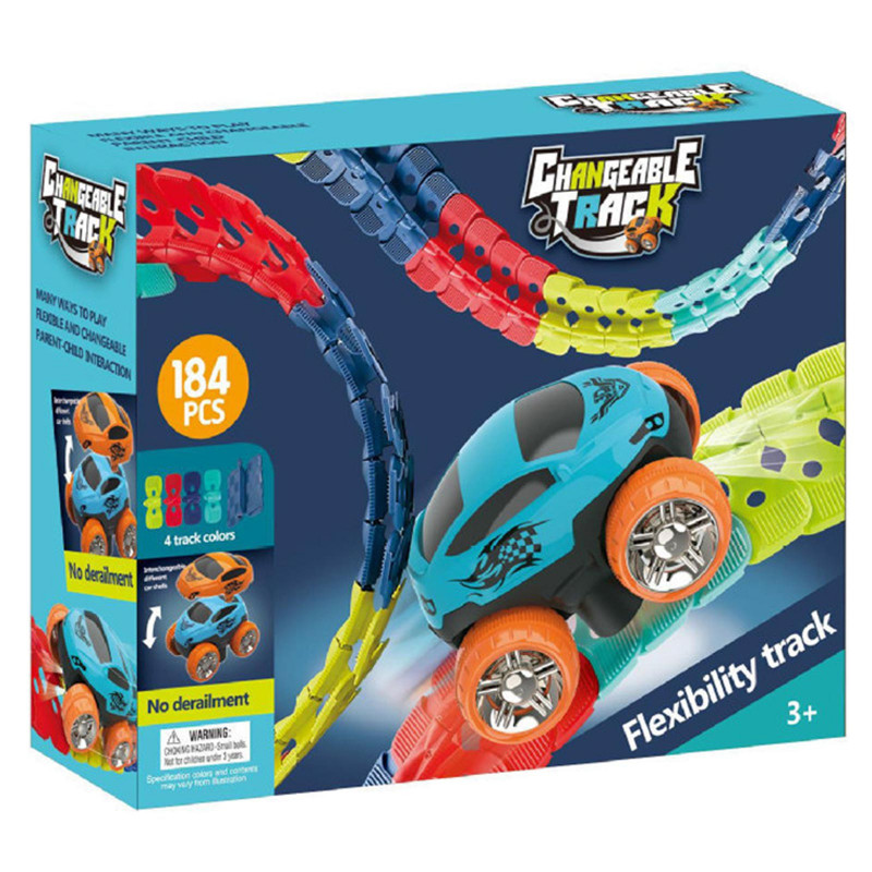 Фото Интерактивный трек с инерционной машинкой SHT 388 Changeable Trak (184pcs/1CAR) (Colorful) в магазине vchehle.ua