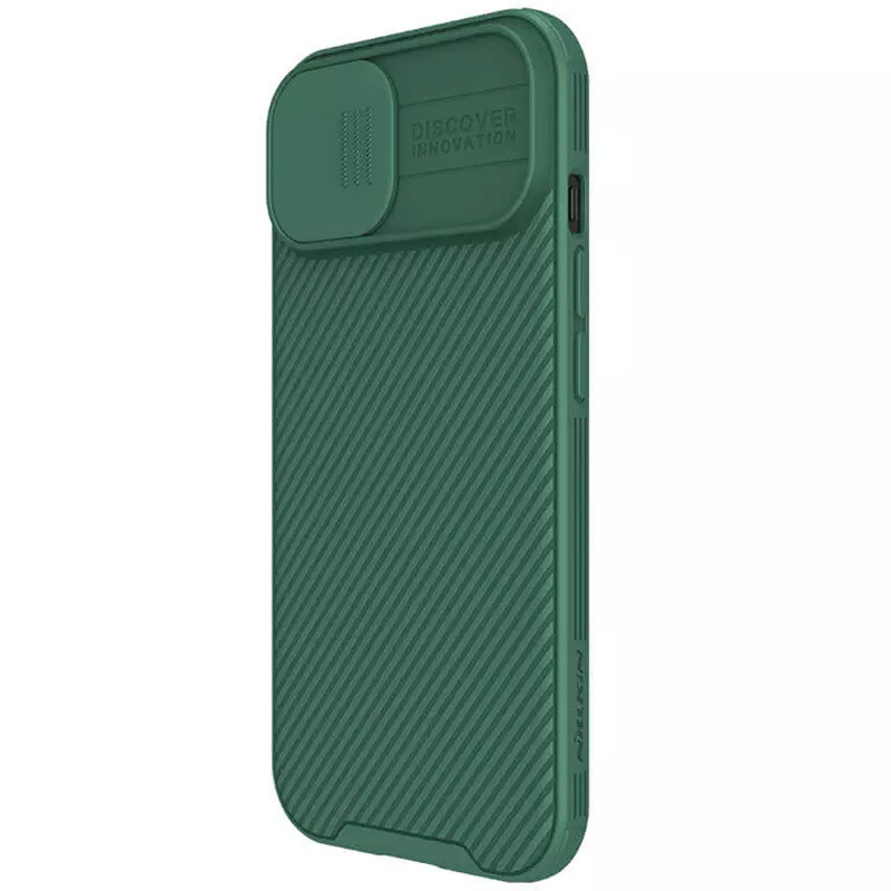 Фото Карбоновая накладка Nillkin CamShield Pro Magnetic для Apple iPhone 15 (6.1") (Deep Green) на vchehle.ua
