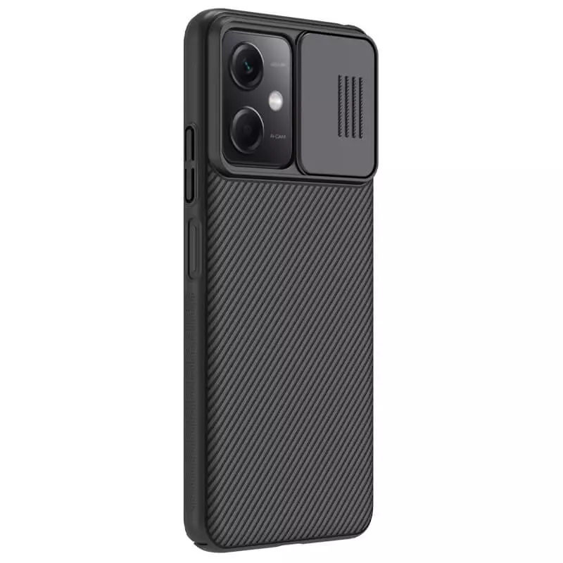 Купити Карбонова накладка Nillkin Camshield (шторка на камеру) на Xiaomi Poco X5 5G / Redmi Note 12 5G (Чорний / Black) на vchehle.ua