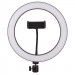 Кільцева світлодіодна LED лампа Flat Ring 10" + tripod 2.1m (Black)