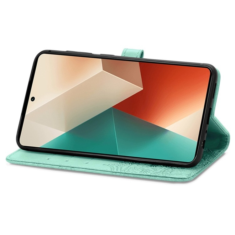 Кожаный чехол-книжка Art Case с визитницей для Xiaomi Redmi Note 13 5G (Бирюзовый) в магазине vchehle.ua