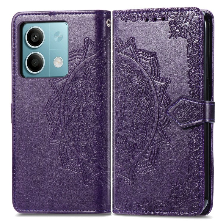 Фото Кожаный чехол-книжка Art Case с визитницей для Xiaomi Redmi Note 13 5G (Фиолетовый) на vchehle.ua