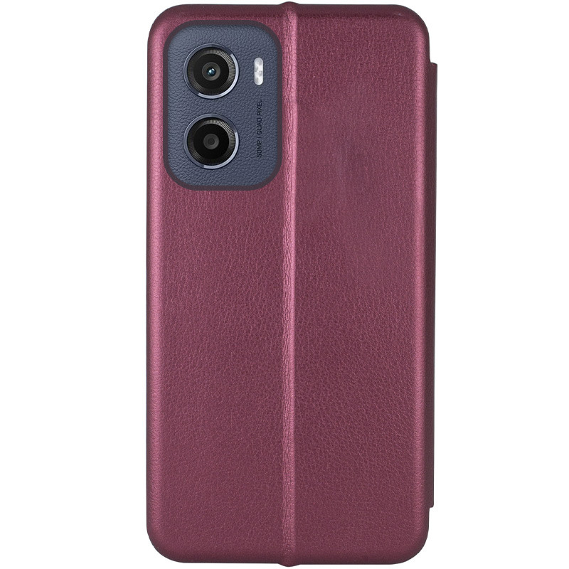 Фото Кожаный чехол-книжка Classy для Motorola Moto G05 / E15 (Бордовый) на vchehle.ua