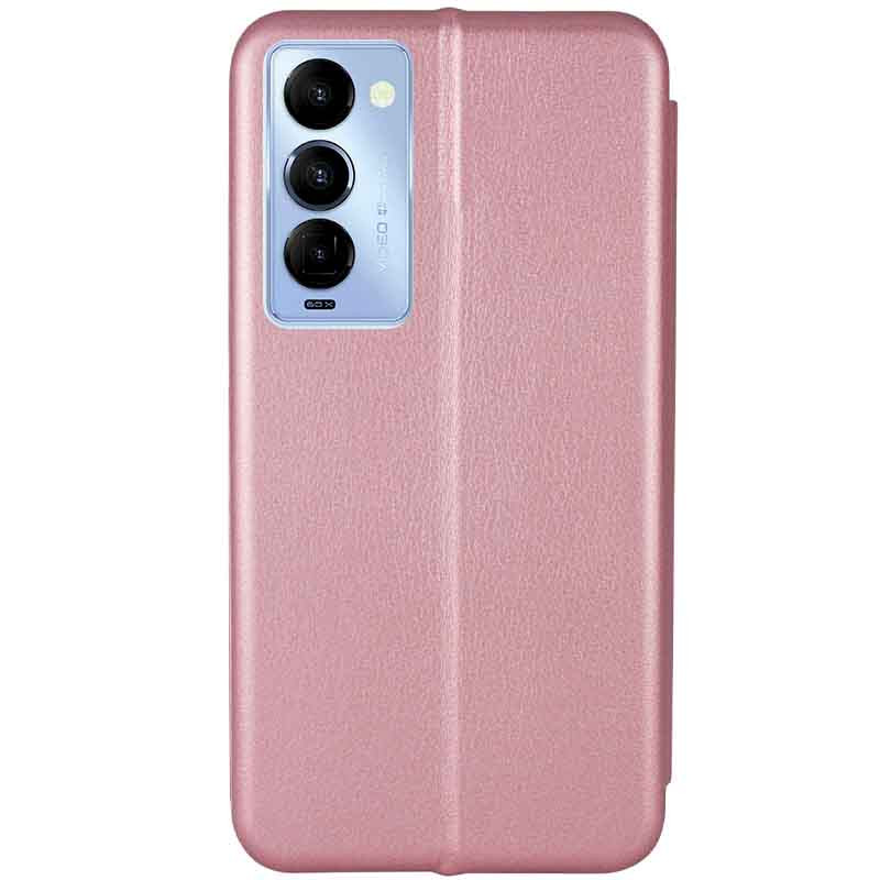 Фото Кожаный чехол-книжка Classy для TECNO Camon 18 / 18P (Rose Gold) на vchehle.ua