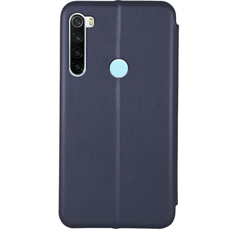 Фото Кожаный чехол-книжка Classy для Xiaomi Redmi Note 8 / Note 8 2021 (Темно-синий) в магазине vchehle.ua