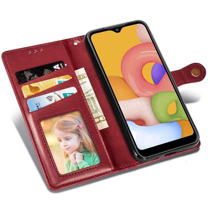 Купить Кожаный чехол-книжка GETMAN Gallant (PU) для Samsung Galaxy A06 (Красный) на vchehle.ua