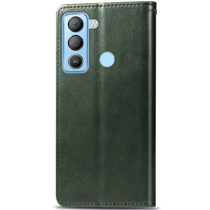 Фото Шкіряний чохол-книжка GETMAN Gallant (PU) для TECNO Pop 5 LTE (Зелений) на vchehle.ua