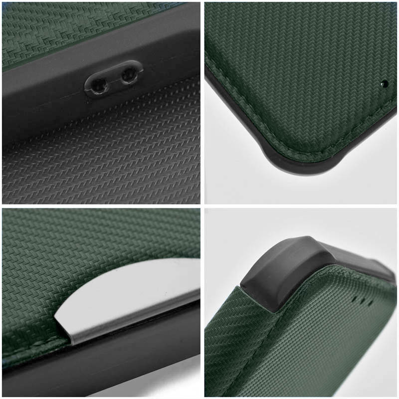Кожаный чехол-книжка GETMAN Razor (PU) для Xiaomi Redmi 13 4G / Poco M6 4G (Green) в магазине vchehle.ua