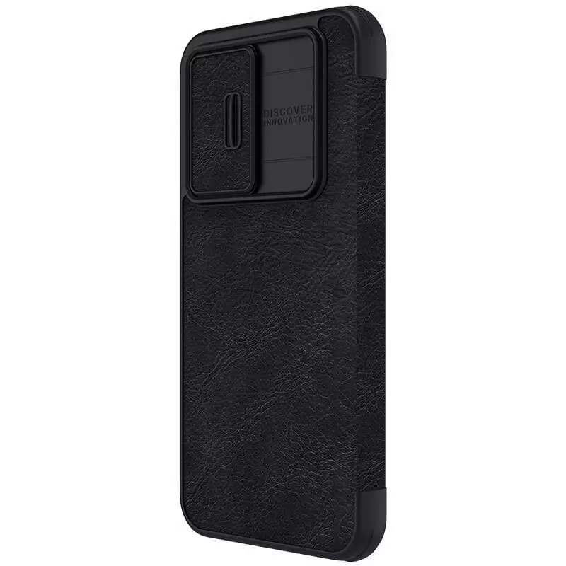 Шкіряний чохол-книжк Nillkin Qin Pro Camshield на Samsung Galaxy S25 Ultra (Чорний) в магазині vchehle.ua
