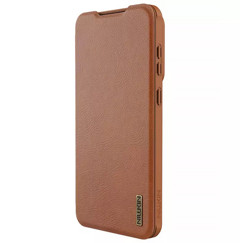 Фото Шкіряний чохол-книжк Nillkin Qin Pro Camshield на Samsung Galaxy S25 Edge (Коричневий) в маназині vchehle.ua